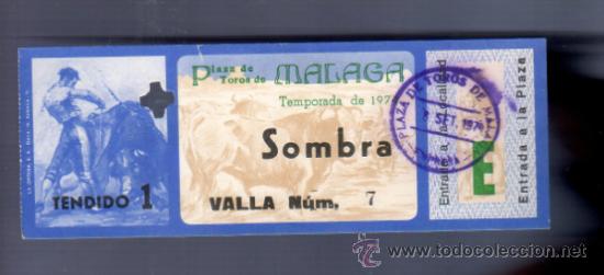 Tauromachia: ENTRADA DE TOROS ENTERA. PLAZA DE MALAGA. 1974.
