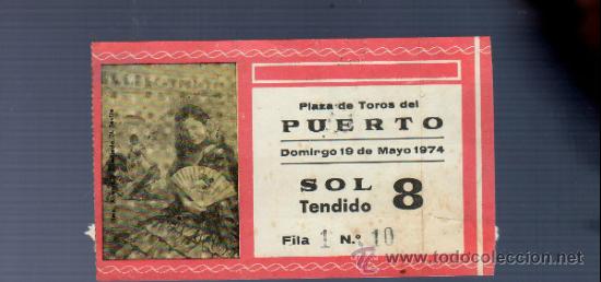 Tauromachia: ENTRADA DE TOROS ENTERA. PLAZA DEL PUERTO SANTA MARIA. 1974.