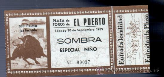Tauromachia: ENTRADA DE TOROS ENTERA. PLAZA DEL PUERTO SANTA MARIA. 1989.
