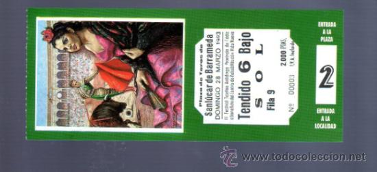 Tauromachia: ENTRADA DE TOROS ENTERA. PLAZA DE SANLUCAR DE BARRAMEDA. 1993.