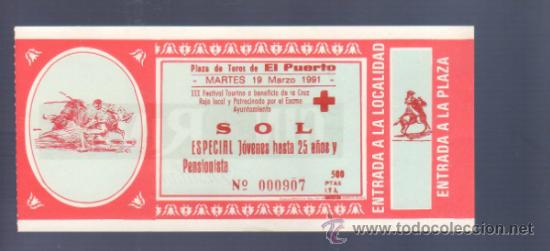 Tauromachia: ENTRADA DE TOROS ENTERA. PLAZA DEL PUERTO. 1991.