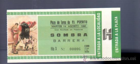 Tauromachia: ENTRADA DE TOROS ENTERA. PLAZA DEL PUERTO. 1990.