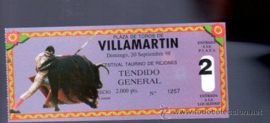Tauromachia: ENTRADA DE TOROS ENTERA. PLAZA DE VILLAMARTIN. 1998.