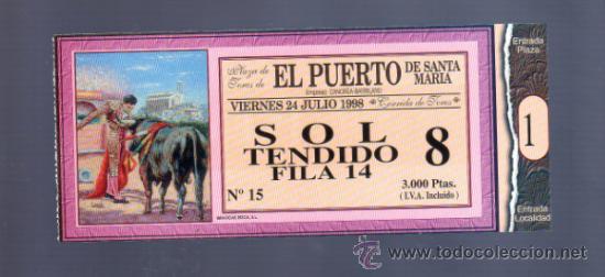 Tauromachia: ENTRADA DE TOROS ENTERA. PLAZA DEL PUERTO SANTA MARIA. 1998.