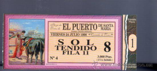 Tauromachia: ENTRADA DE TOROS ENTERA. PLAZA DEL PUERTO SANTA MARIA. 1998.