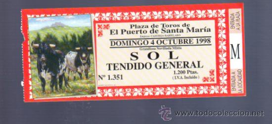 Tauromachia: ENTRADA DE TOROS ENTERA. PLAZA DEL PUERTO SANTA MARIA. 1998.