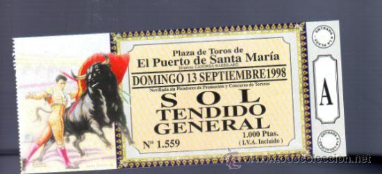 Tauromachia: ENTRADA DE TOROS ENTERA. PLAZA DEL PUERTO SANTA MARIA. 1998.