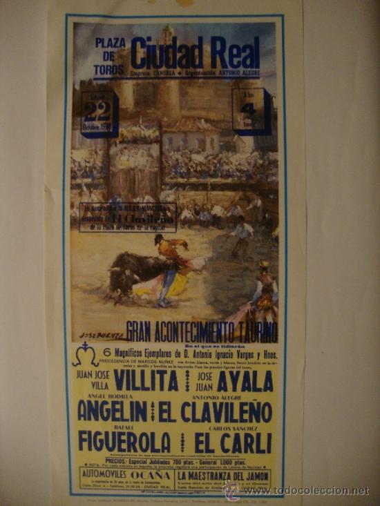 Tauromachia: CARTEL CIUDAD REAL 22 OCTUBRE 1988. DESPEDIDA DE EL CLAVILE&Ntilde;O