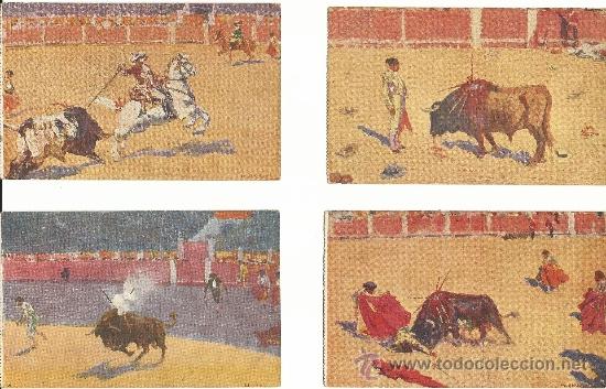 Tauromaquia: 4 POSTALES EDICIONES VICTORIA.-PINTOR M.BERTUCHI - Foto 1
