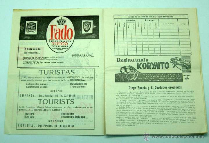 Tauromaquia: Programa Plaza de toros Madrid temporada 1965 - Foto 2