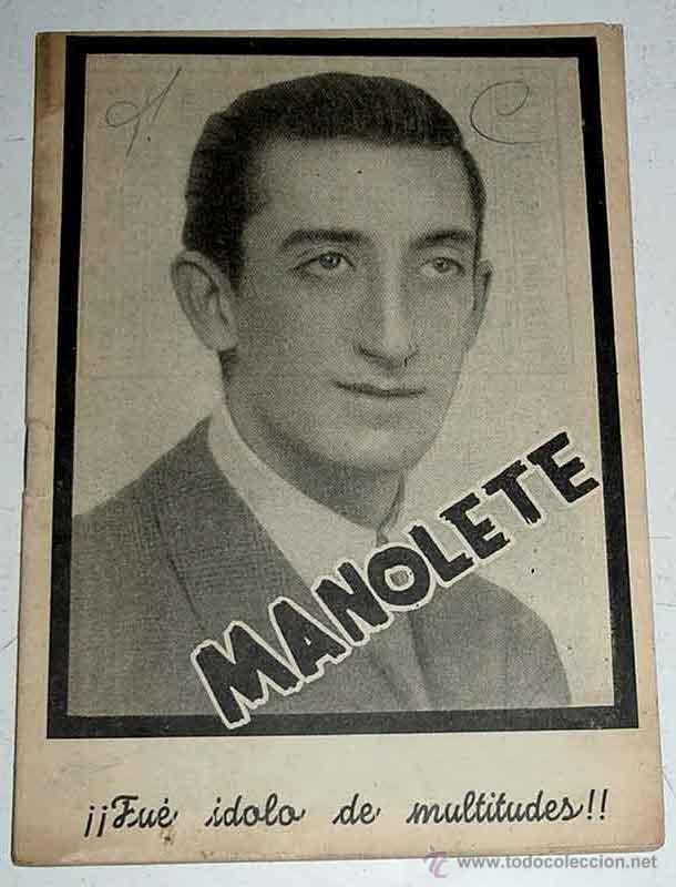 Tauromaquia: TIJERETAS GOMEZ, Francisco. Manolete. &iexcl;&iexcl; Fue &iacute;dolo de multitudes !! Madrid: Imprenta Torer&iacute;as, 1947
