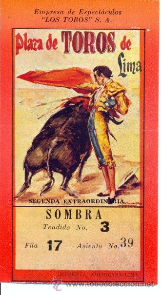 Tauromaquia: Entrada plaza de toros de LIMA 17 MAYO 1946.BELMONTE, MANOLETE Y ALBAICIN