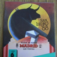 Tauromaquia: FOLLETO DE TOROS + 2 ENTRADAS - SAN ISIDRO 1988 – 6 JUNIO - ESPADAS FRANCISCO RUIZ MIGUEL . Lote 41534777