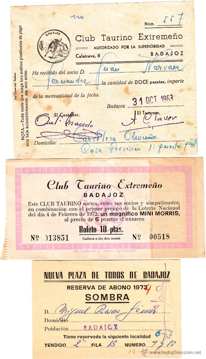 Tauromaquia: BADAJOZ. DOCUMENTOS TAURINOS - Foto 1