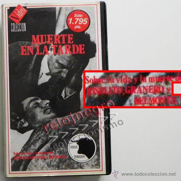 Tauromaquia: MUERTE EN LA TARDE - TOREROS VIDA DE JOSELITO GRANERO Y BELMONTE DOCUMENTAL VHS TAUROMAQUIA HISTORIA
