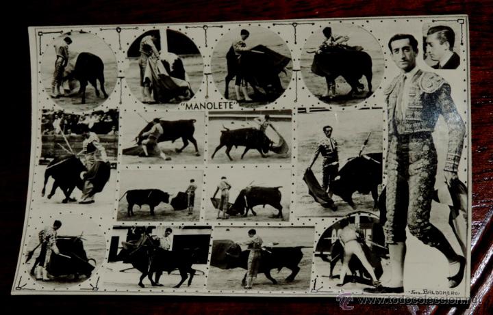 Tauromaquia: FOTOGRAFIA DE MANOLETE , ESTA FOTO FUE HECHA POR EL FOTOGRAFO BALDOMERO, MIDE