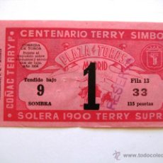 Tauromaquia: PLAZA DE TOROS DE MADRID 1956. ENTRADA. CENTENARIO TERRY... .. Lote 43976292