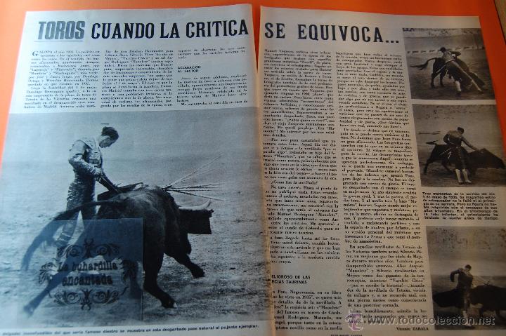 Tauromaquia: CRONICA VICENTE ZABALA REVISTA A&Ntilde;O 1970 - CORRIDA DE MANOLETE DEL 1 DE MAYO 1935 EN MADRID