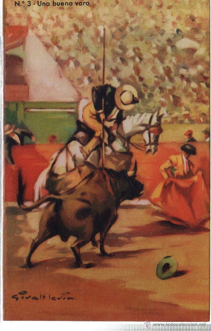 Tauromachia: TARJETA POSTAL. UNA BUENA VARA. N&ordm; 3