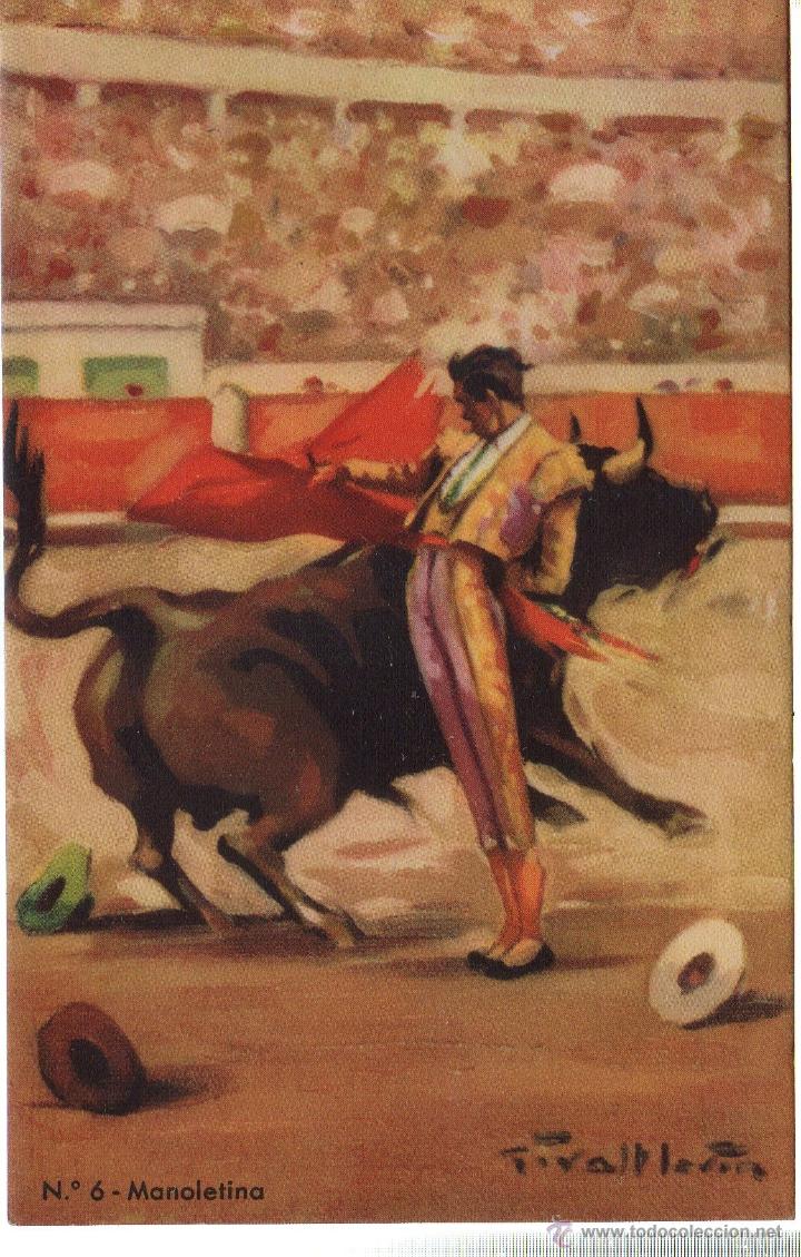 Tauromachia: TARJETA POSTAL. MANOLETINA. N&ordm; 6
