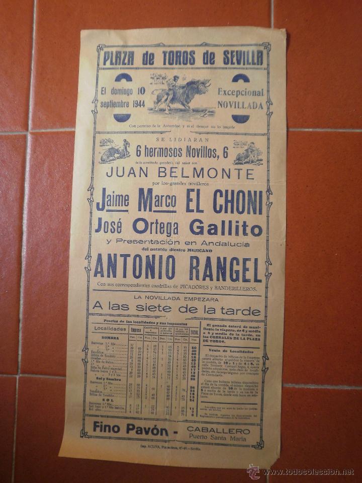 Stierkampf: Cartel Sevilla 1944