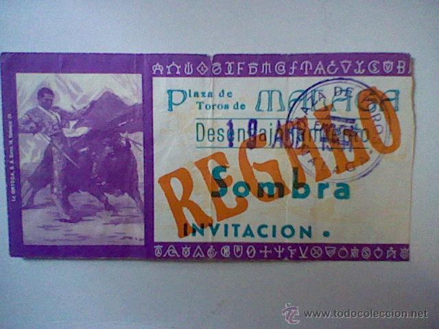 Stierkampf: ENTRADA USADA TOROS PLAZA MALAGA CORRIDA 19 ABR 1981 PAQUIRRI CAPEA ESPARTACO