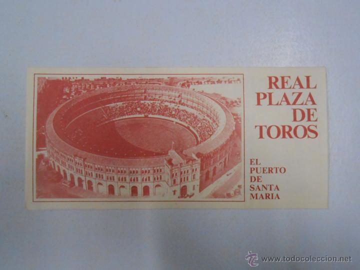 Tauromaquia: REAL PLAZA DE TOROS EL PUERTO DE SANTA MARIA. CADIZ. FOLLETO INFORMATIVO TURISTICO. TDKP2