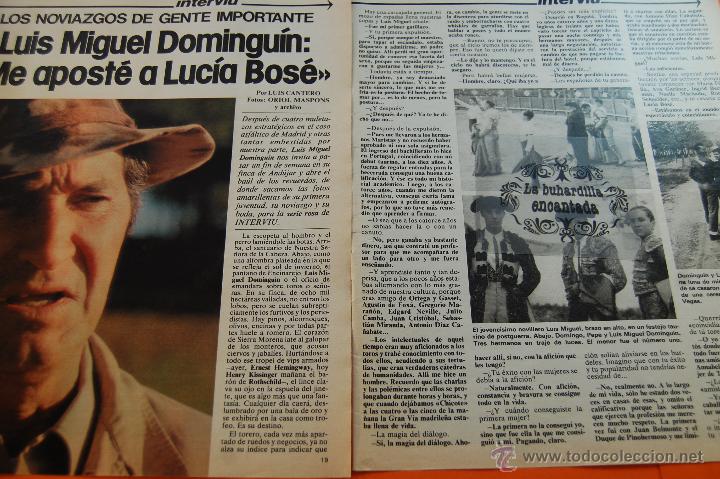 Tauromaquia: ARTICULO 1980 - LUIS MIGUEL DOMINGUIN - 5 PAGINAS