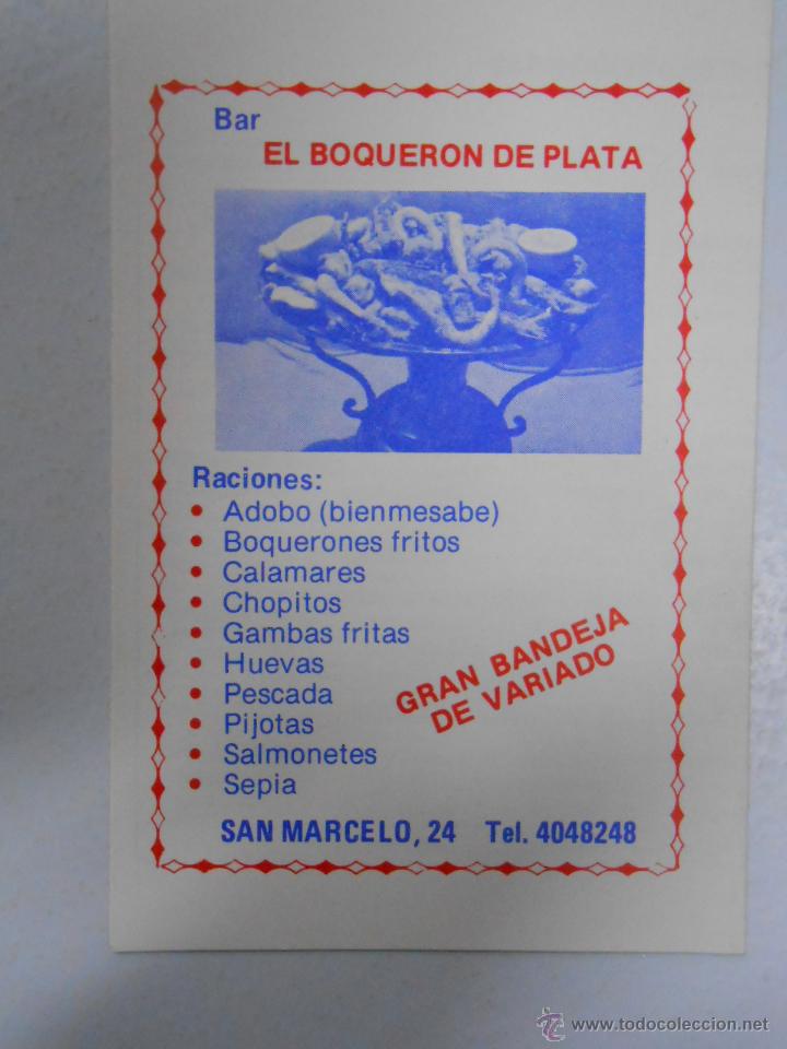 Tauromachie: PROGRAMA DE LA FERIA DE SAN ISIDRO DE MADRID 1988. BAR EL BOQUERON DE PLATA. TDKP2