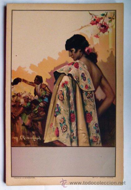 Tauromaquia: Antigua litografia autor Carlos Ruano portada del programa ALBACETE BELMONTE FERIA 1940