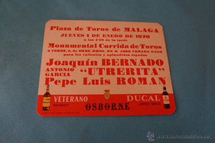 Tauromaquia: PROGRAMA DE TOROS:PLAZA DE TOROS DE M&Aacute;LAGA,A&Ntilde;O 1970 - Foto 2