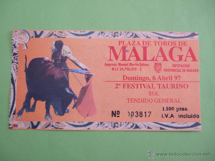 Tauromaquia: ENTRADA PLAZA TOROS - MALAGA - 1997 - PUBLICIDAD EL CORTE INGLES