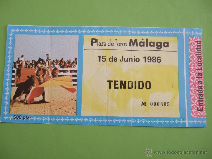 Tauromaquia: ENTRADA PLAZA TOROS - MALAGA - 1986