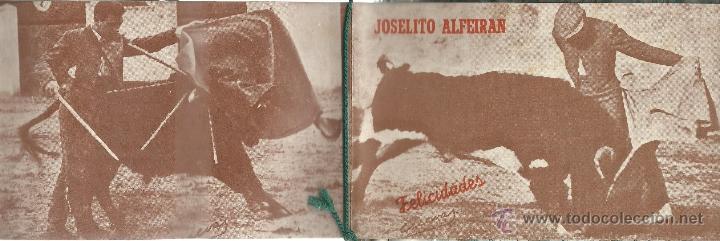 Tauromaquia: CARPETA  FELICITANDO EL A&Ntilde;O NUEVO DE 1955 DE JOSELITO ALFEIRAN