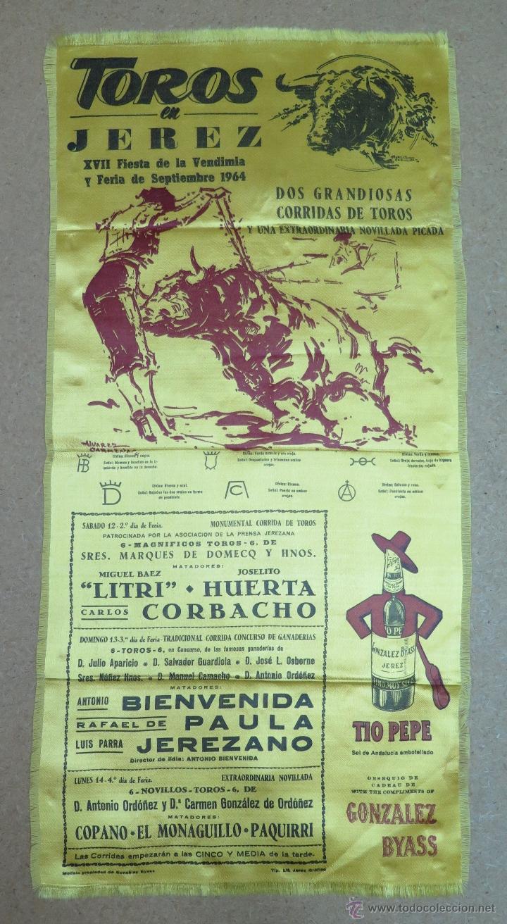 Bullfighting: CARTEL TORS DE SEDA. JEREZ. FIESTA DE LA VENDIMIA. SEPTIEMBRE 1964
