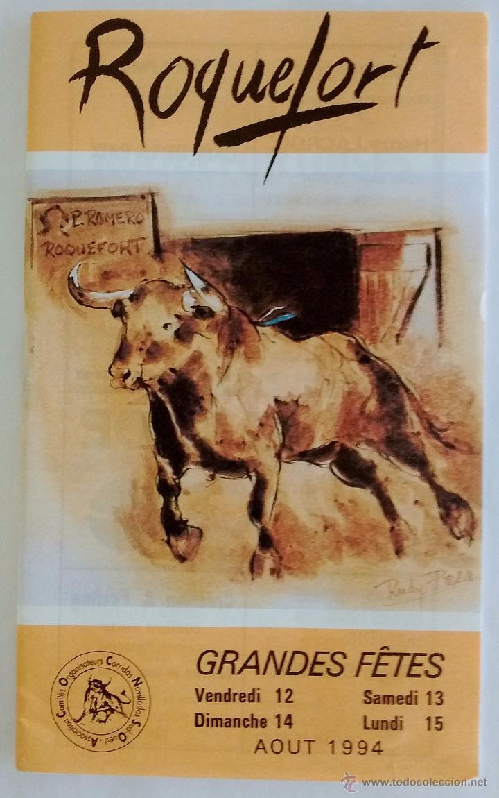 Tauromaquia: PROGRAMA DE MANO PLAZA DE TOROS DE ROQUEFORT, FRANCIA AGOSTO 1994