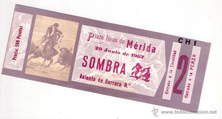 Tauromaquia: ENTRADA PLAZA DE TOROS, MERIDA, JUNIO 1967 - Foto 1