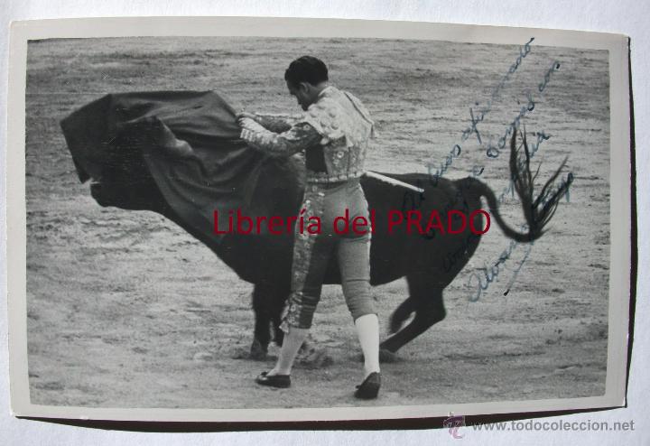 Tauromachia: JOS&Eacute; LUIS &Aacute;LVAREZ PELAYO - TARJETA POSTAL FOTOGR&Aacute;FICA CON AUT&Oacute;GRAFO FOTO ORTIZ MADRID TOROS GRANADA