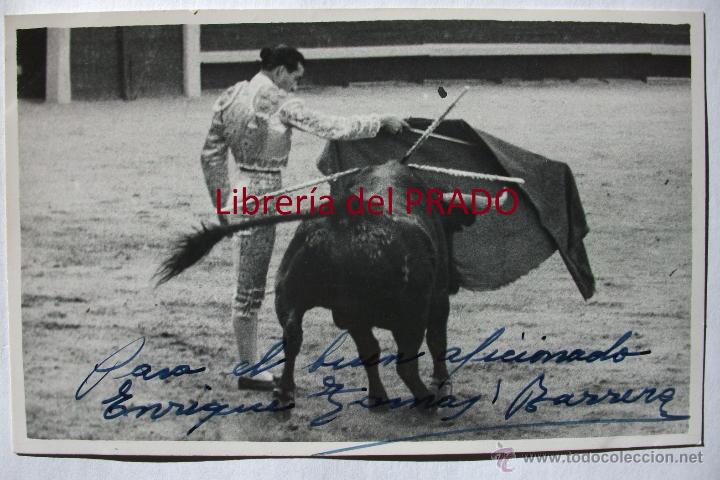 Tauromaquia: PEDRO BARRERA - TARJETA POSTAL FOTOGR&Aacute;FICA CON AUT&Oacute;GRAFO FOTO ORTIZ MADRID A&Ntilde;OS 40 - TOROS MURCIA