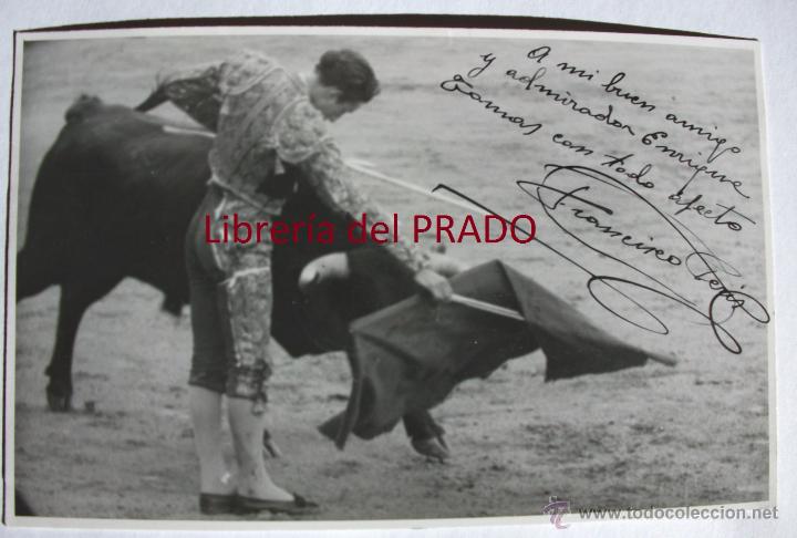Tauromachia: FRANCISCO PERIS - TARJETA POSTAL FOTOGR&Aacute;FICA CON AUT&Oacute;GRAFO FOTO HERMES A&Ntilde;OS 40 - TOROS