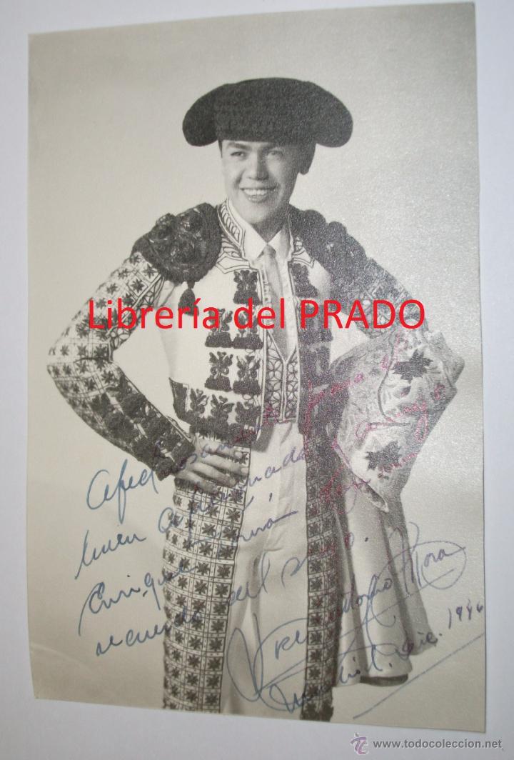 Stierkampf: JOS&Eacute; ANTONIO MORA - FOTOGRAF&Iacute;A CON AUT&Oacute;GRAFO 1946 - TOROS M&Eacute;XICO