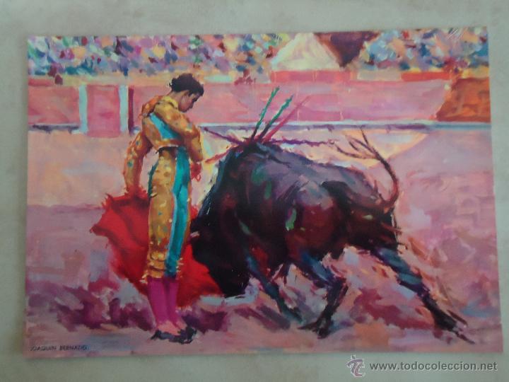 Bullfighting: TARJETA POSTAL GIGANTE DE ESTAMPAS TAURINAS- UN NATURAL. A&Ntilde;OS 50-60