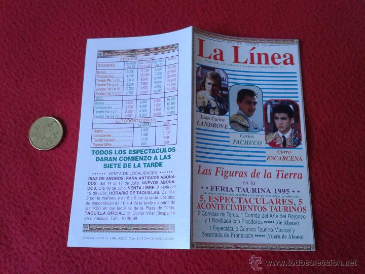 Tauromachia: PEQUE&Ntilde;O FOLLETO DIPTICO TOROS TAUROMAQUIA CORRIDA TORO FERIA TAURINA 1995 LA LINEA DE CONCEPCION CAD