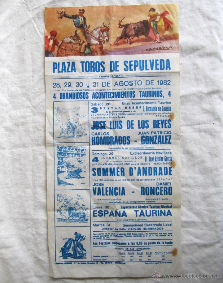 Tauromachia: Cartel de Toros Sep&uacute;lveda 1982