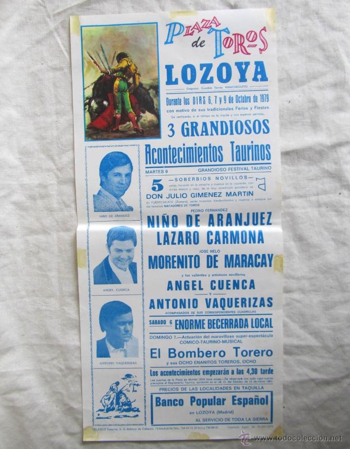Tauromachia: Cartel de toros de Lozoya 1979