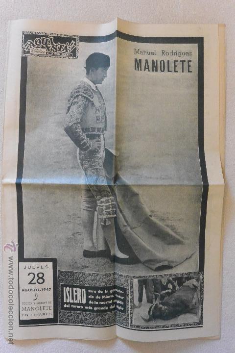 Tauromaquia: AQUI ESTA ROTATIVO FIESTA NACIONAL: MANOLETE