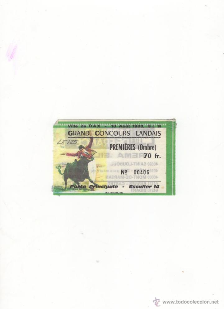 Bullfighting: ENTRADA DE TOROS, PLAZA DE TOROS DE VILLE DE DAX, 1988.