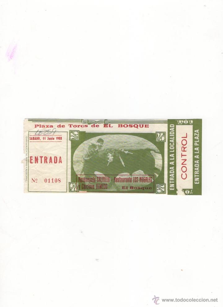 Stierkampf: ENTRADA DE TOROS, PLAZA DE TOROS DE EL BOSQUE, 1988.