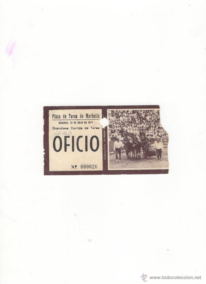 Stierkampf: ENTRADA DE TOROS, PLAZA DE TOROS DE MARBELLA, 1977.