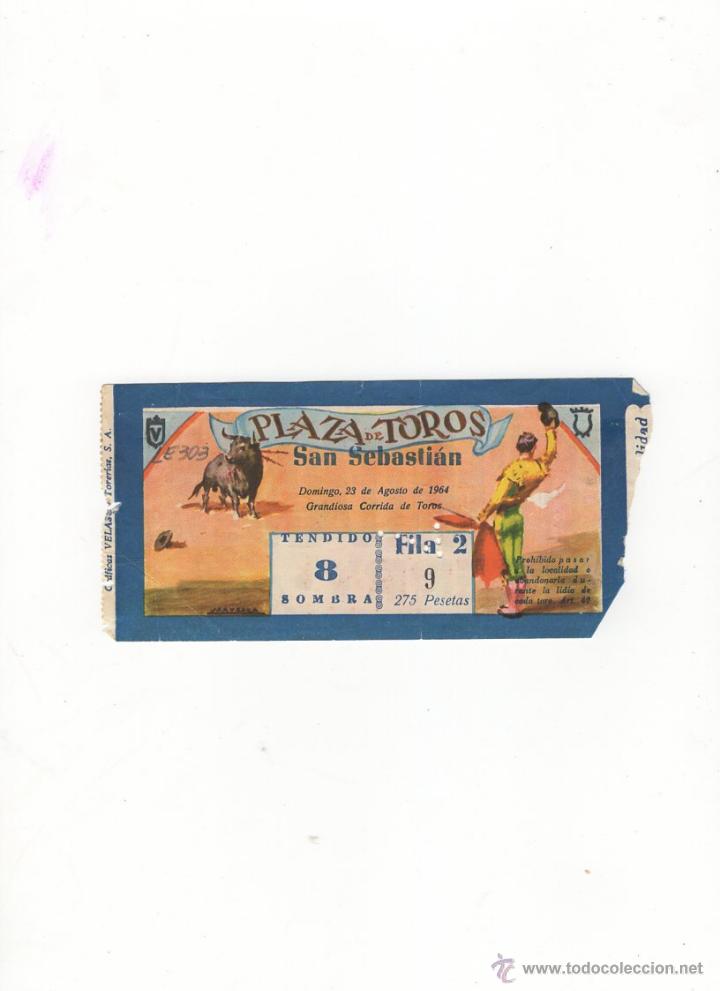 Tauromachie: ENTRADA DE TOROS, PLAZA DE TOROS SAN SEBASTIAN, 1964.
